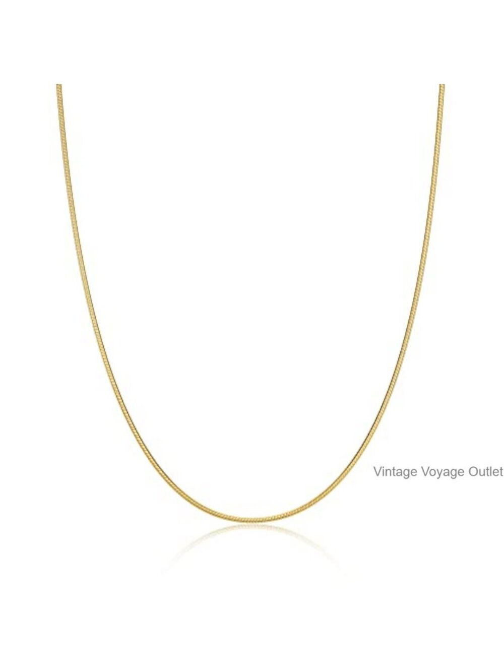 14K Gold Plated Herringbone Necklace Snake Choker Chain Women Dainty